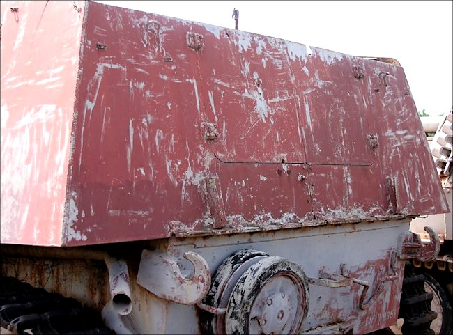 Rear view of the surviving German Nashorn self propelled gun in the USA