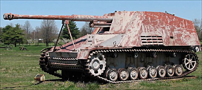 Surviving German Nashorn self propelled gun of WW2