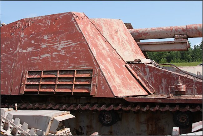 Surviving German Nashorn self propelled artillery gun  at the U.S. Army Center for Military History Storage Facility, Anniston, AL, USA