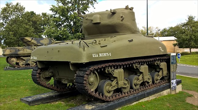 M4A1 76mm Sherman tank outside the Overlord Museum