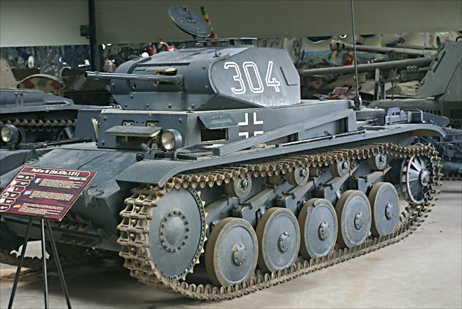 Surviving German Panzer II tank PzKpfw II Ausf C Sd.Kfz. 121