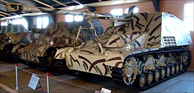 Surviving German Panzerjäger Hornisse self propelled gun at the Kubinka Tank Museum in Russia