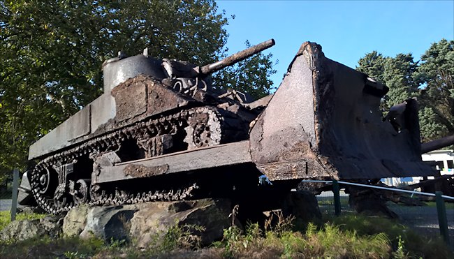 Surviving M4(75) Sherman Dozer Tank used in Normandy during D-Day
