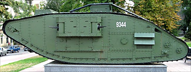 Surviving WW1 Russian Mark V Composite Hermaphrodite Tank