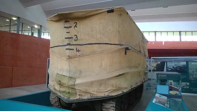 Surviving WW2 Sherman DD Duplex Drive Swimming Tank at Bovington Tank Museum