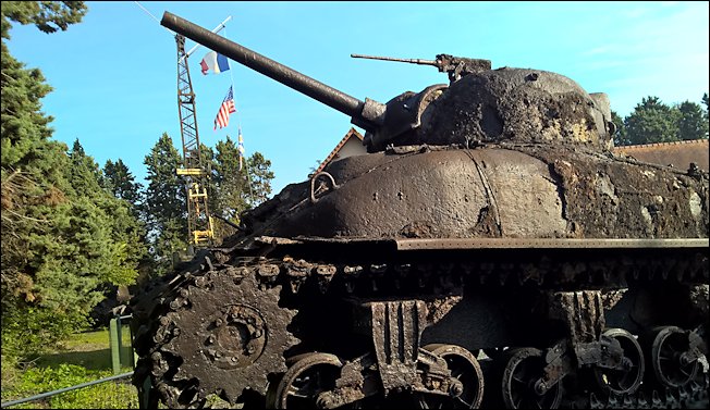 Surviving M4A1 Sherman Duplex Drive Tank used in Normandy during D-Day