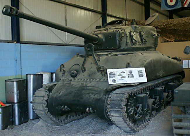 Surviving British Sherman M4A1 cast hull 76mm gun Tank 