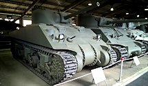 Restored Lend-lease M4A4 Sherman WW2 Tank in Kubinka Tank Museum, Russia