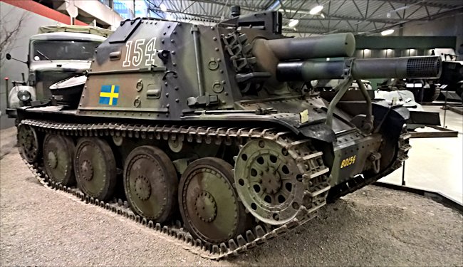 Surviving Swedish Stormartillerivagn Sav m/43 SPG