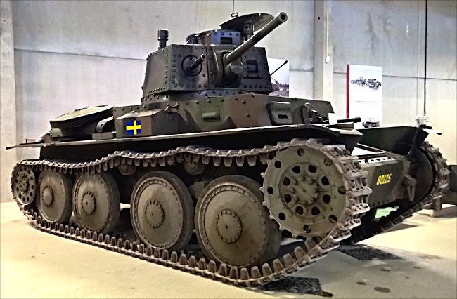 Surviving Swedish m/41 Tank rear turret view