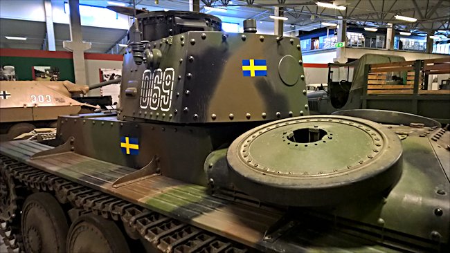 Surviving Swedish m/41 Tank rear turret view