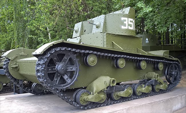 Restored Soviet WW2 T-26 tank