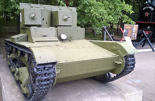 Restored Soviet WW2 T-26 tank