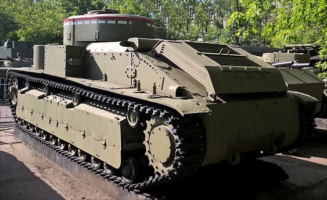 Restored Soviet WW2 T-28 tank