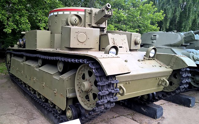 Restored Soviet WW2 T-28 tank
