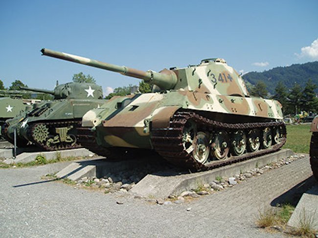 Surviving German King Tiger II Ausf. B Heavy Tank being restored at the Schweizerisches Militermuseum, Full, Switzerland