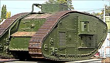 Surviving WW1 British Mark V Russian Hermaphrodite Tank in Kharkiv