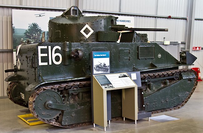 Preserved 1920s British Vickers Medium MkII tank