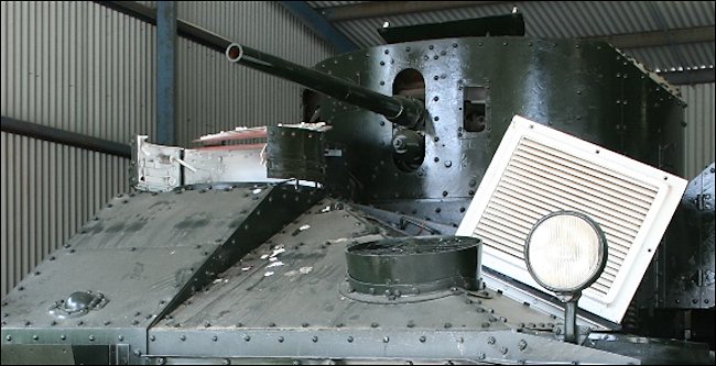 Preserved 1920s British Vickers Medium MkII tank