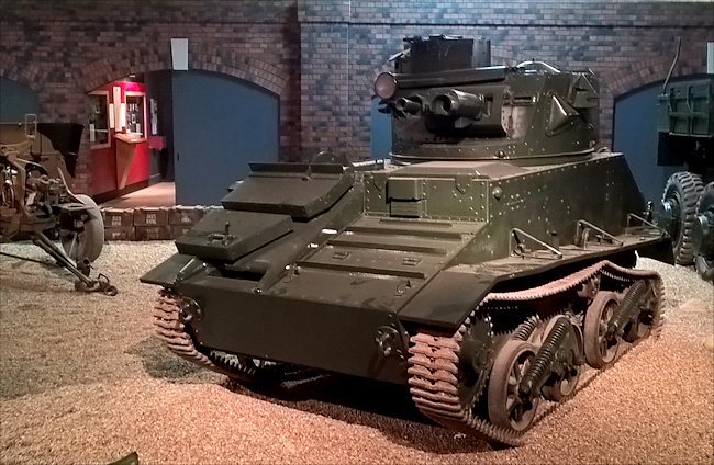 Surviving Vickers Light Tank MkVI Tank at the Imperial War Museum Duxford.