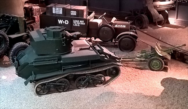 rebuilt Vickers Light Tank MkVI Tank at the Imperial War Museum Duxford.