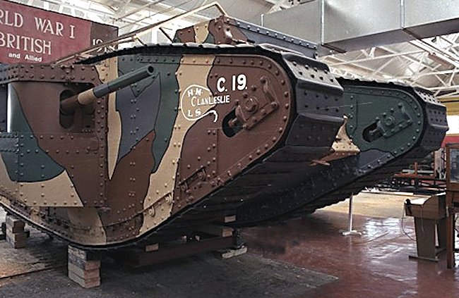 Surviving British Mark 1 Male Tank Restored WW1 Tank Photos