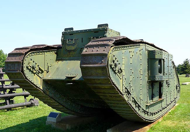 Surviving WW1 British Mark IV Female Tank National Armor and Cavalry Museum, Fort Benning, GA, USA