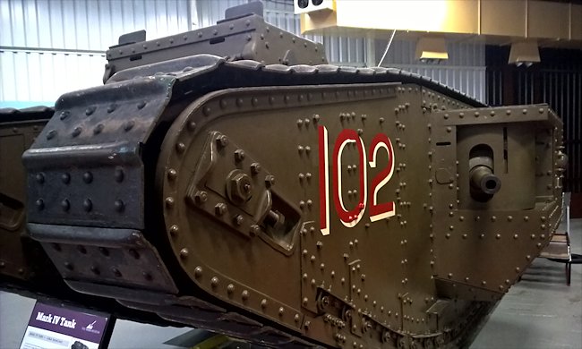 Surviving British Mark IV Male Tank from the battle of Cambrai