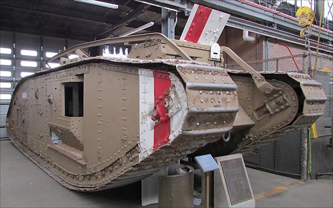 Surviving WW1 USA Mark V* Male Tank