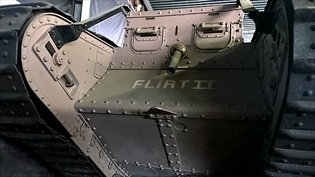 Surviving WW1 British Mark IV Female Tank in Lincoln